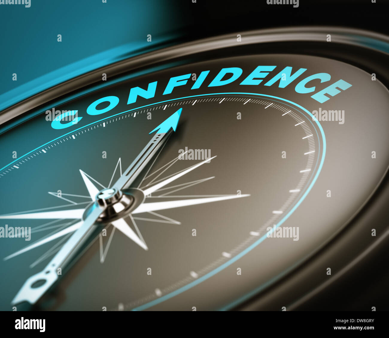 Compass needle pointing word trust hi-res stock photography and images ...