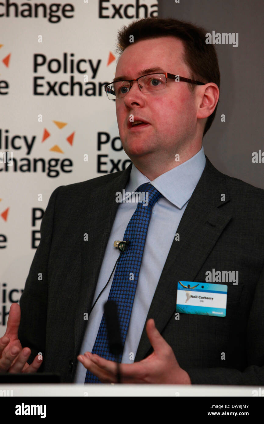 Neil Carberry Director for Employment and Skills, CBI is seen during the Policy Exchange conference in central London 18 April 2012, Policy Exchange is hosting a major full day conference looking at the future of the labour market and welfare and skills policy in the UK. Stock Photo