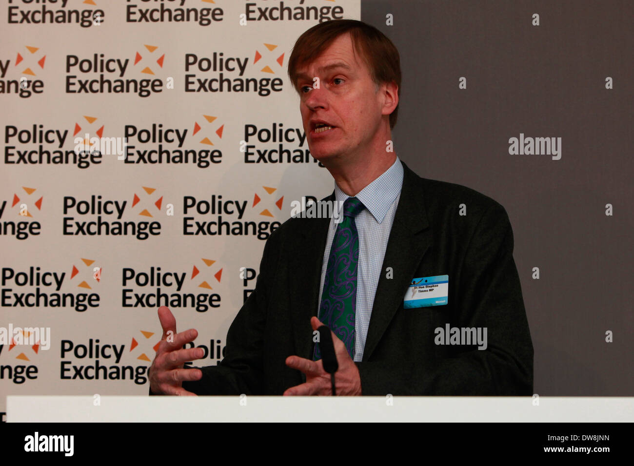 Rt Hon Stephen Timms MP, Shadow Minister for Employment is seen during the Policy Exchange conference in central London 18 April 2012, Policy Exchange is hosting a major full day conference looking at the future of the labour market and welfare and skills policy in the UK. Stock Photo