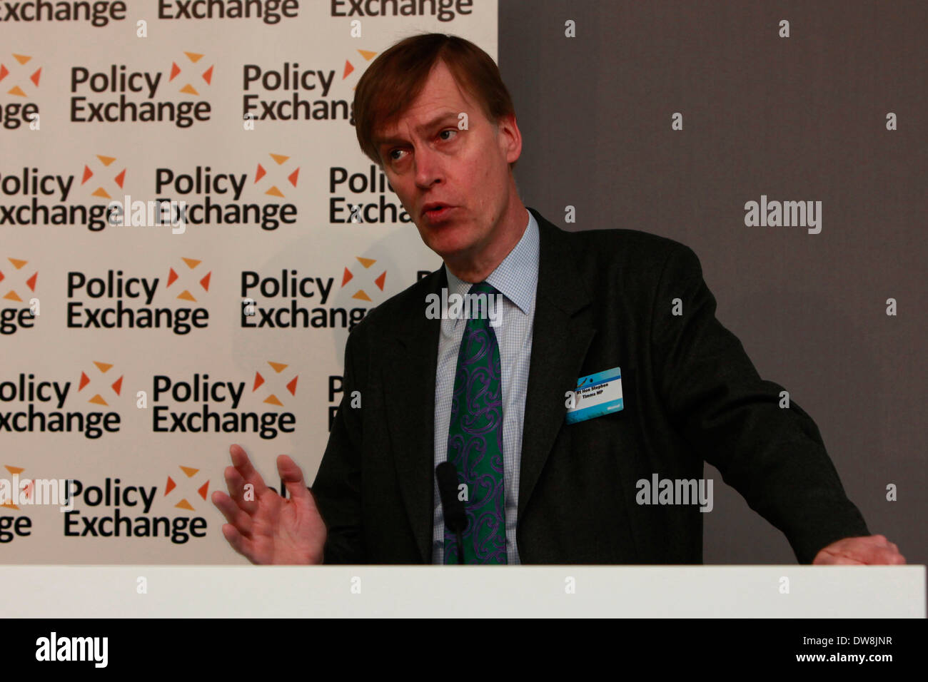 Rt Hon Stephen Timms MP, Shadow Minister for Employment is seen during the Policy Exchange conference in central London 18 April 2012, Policy Exchange is hosting a major full day conference looking at the future of the labour market and welfare and skills policy in the UK. Stock Photo