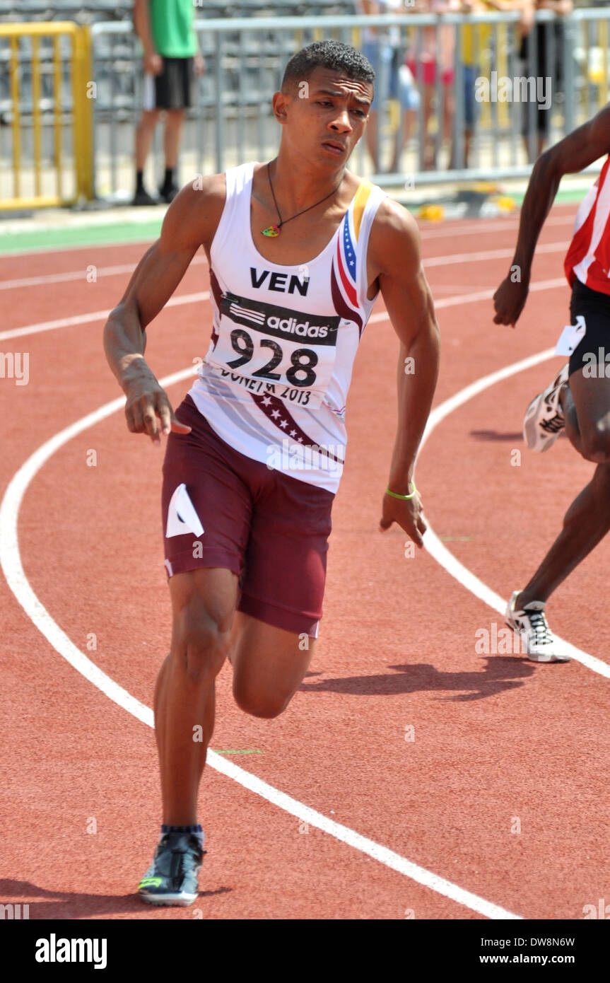 Kelvis Padrino (Venezuela) take part in man running the 2013 IAAF World Junior Championships on July 12-14, 2013 Stock Photo