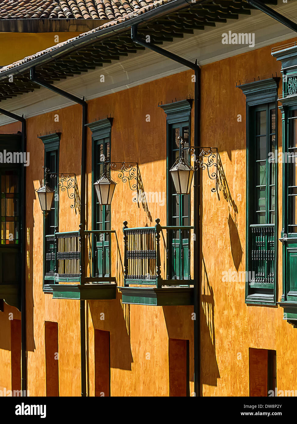 Balconies in Bogota Stock Photo