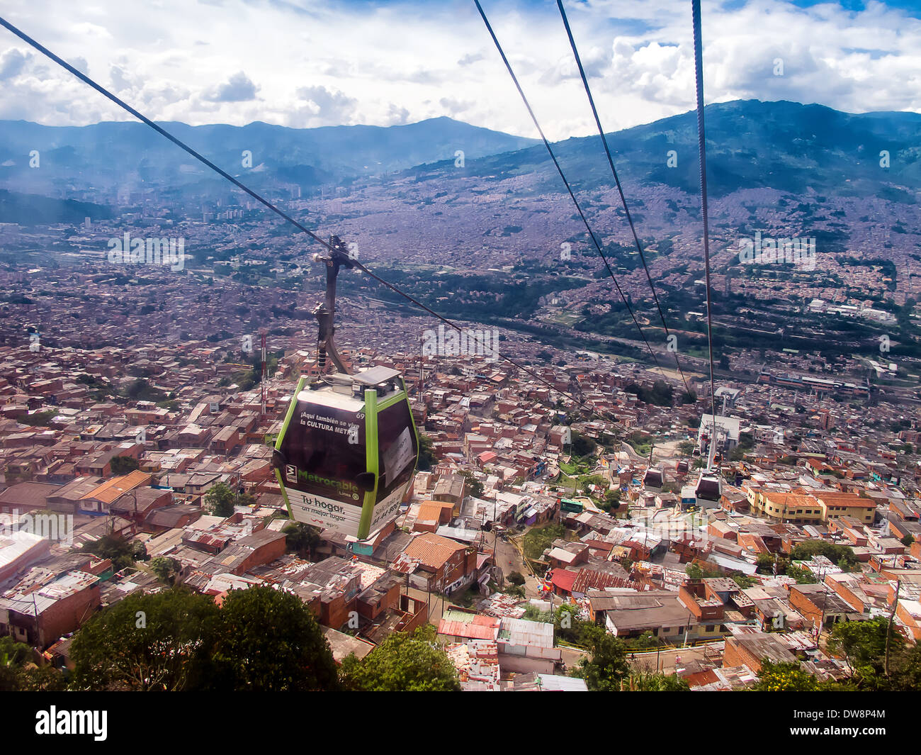 Metro cable Medelli­n Stock Photo