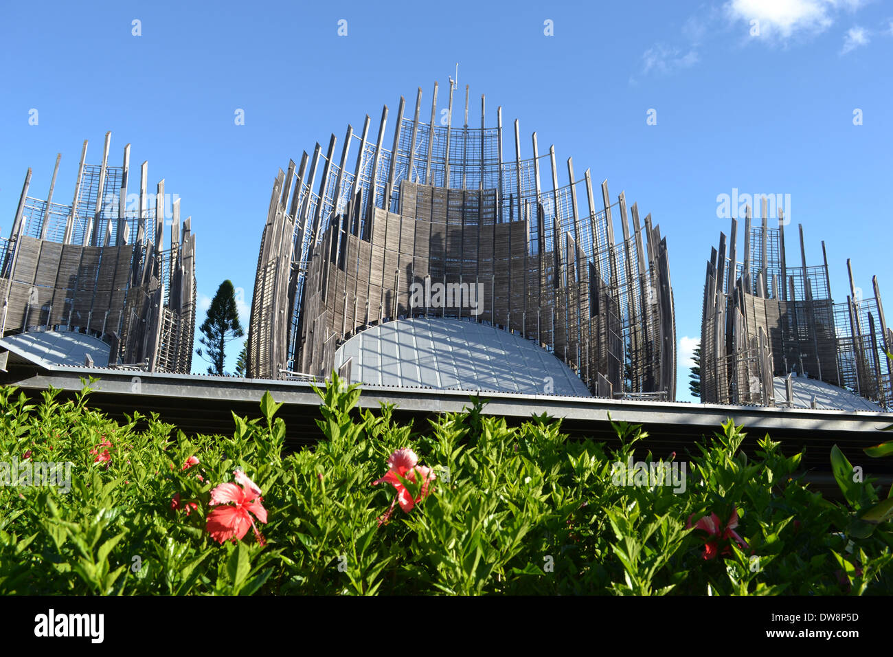 last Maak los zomer Back of the modern structure of Jean-Marie Tjibaou Cultural Centre, Noumea, New  Caledonia, South Pacific Stock Photo - Alamy