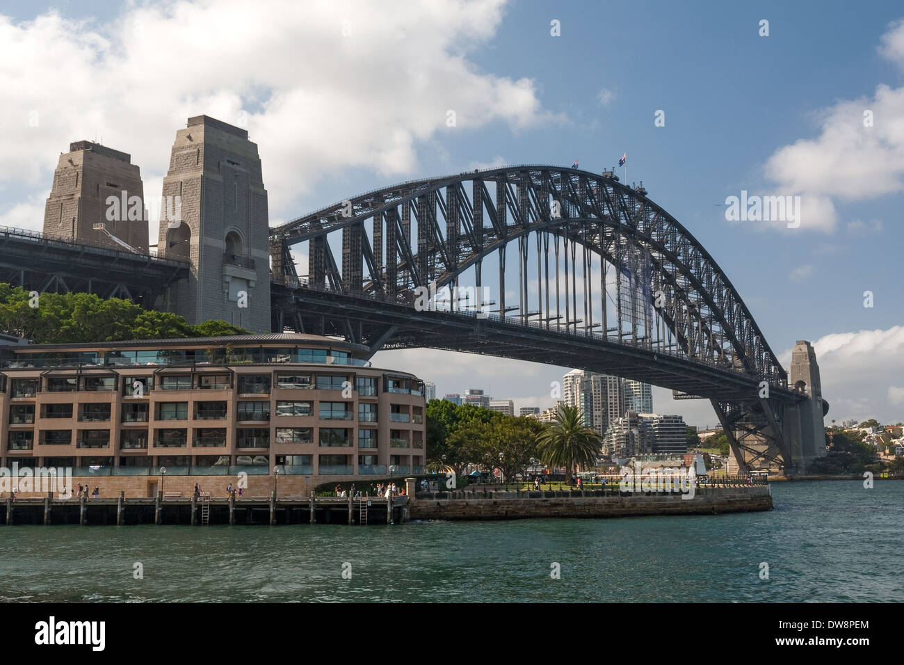 Sydney harbour bridge aka "The Coathanger", from The Rocks, Sydney,  Australia Stock Photo - Alamy