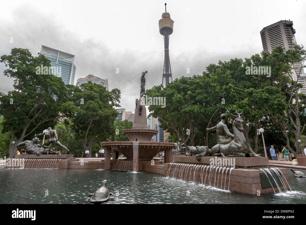 J. F. Archibald Memorial Fountain, with Roman mythological symbolism