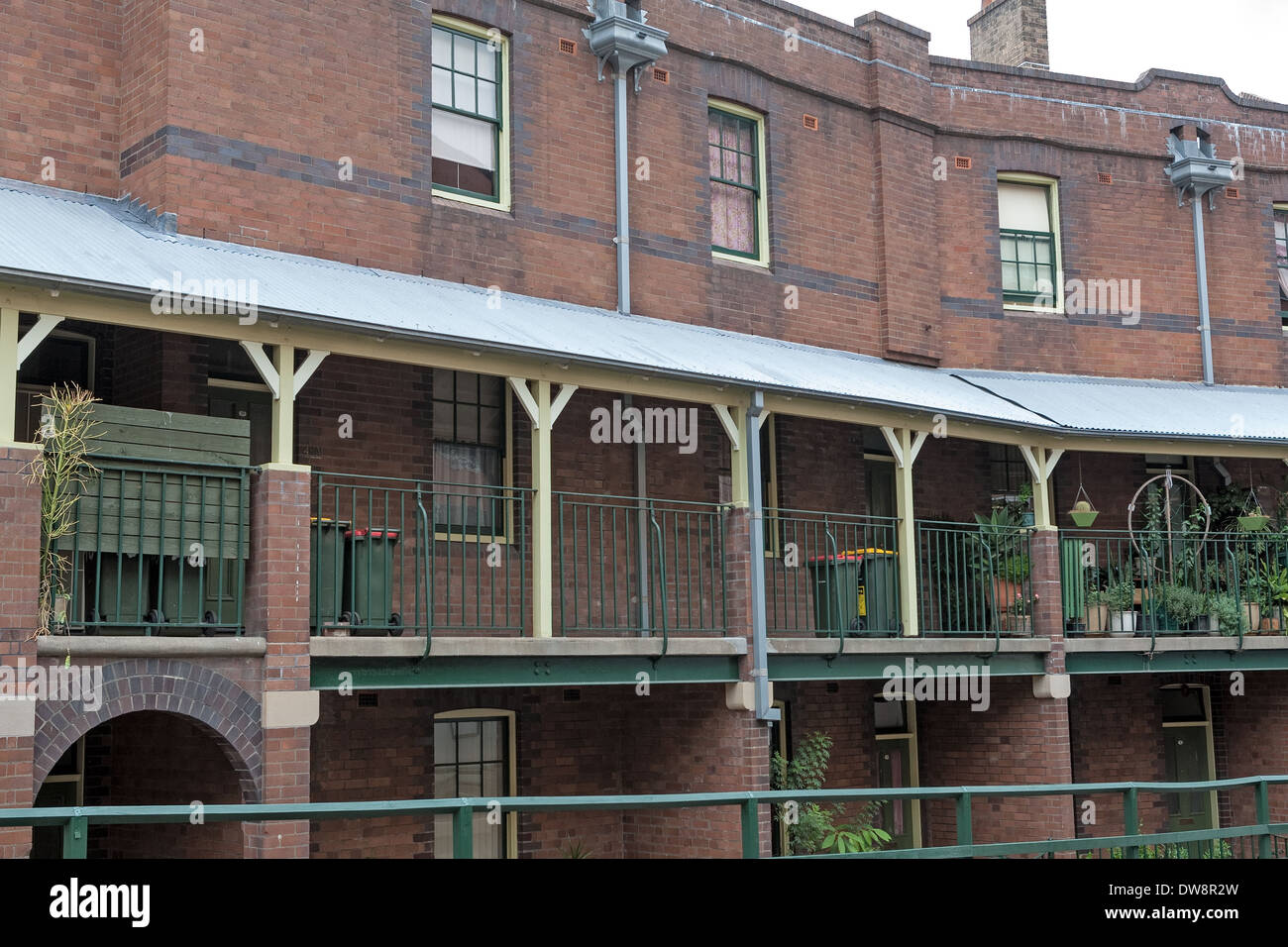 Historic houses, Long's Lane aka Long's Lane Precinct, Longs Lane Precinct, Gloucester Street, Sydney, Australia Stock Photo