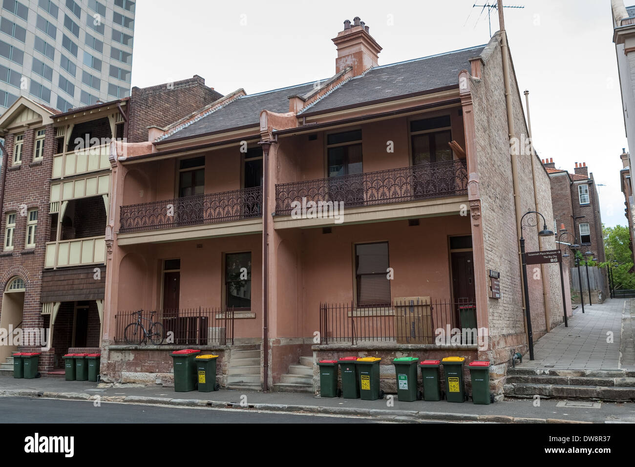 Historic houses, Long's Lane aka Long's Lane Precinct, Longs Lane Precinct, Gloucester Street, Sydney, Australia Stock Photo