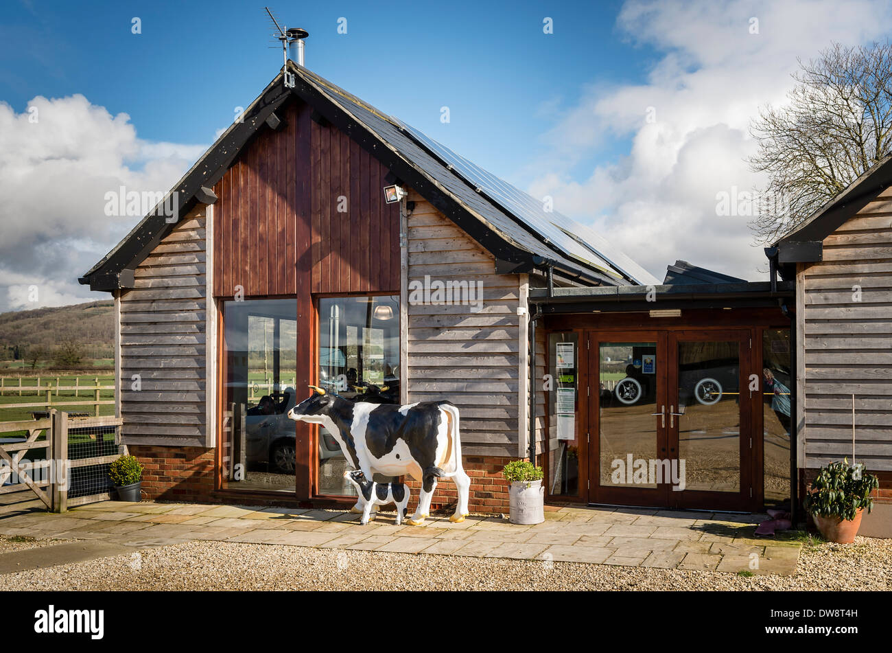'Rowdey Cow' farm cafe in Wiltshire UK Stock Photo