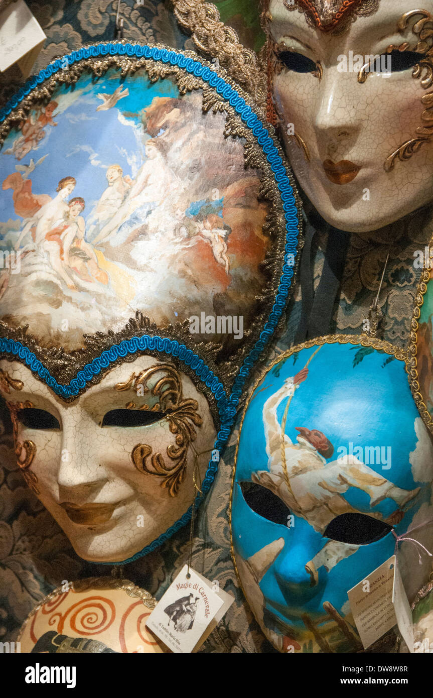 Carnivale masks for sale in Venice Stock Photo