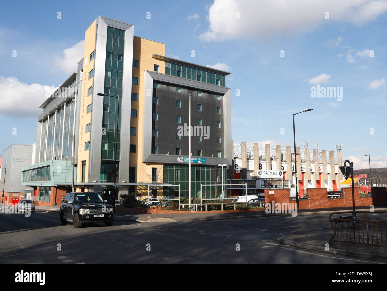 Copthorne hotel and Sheffield United football ground, England Stock Photo