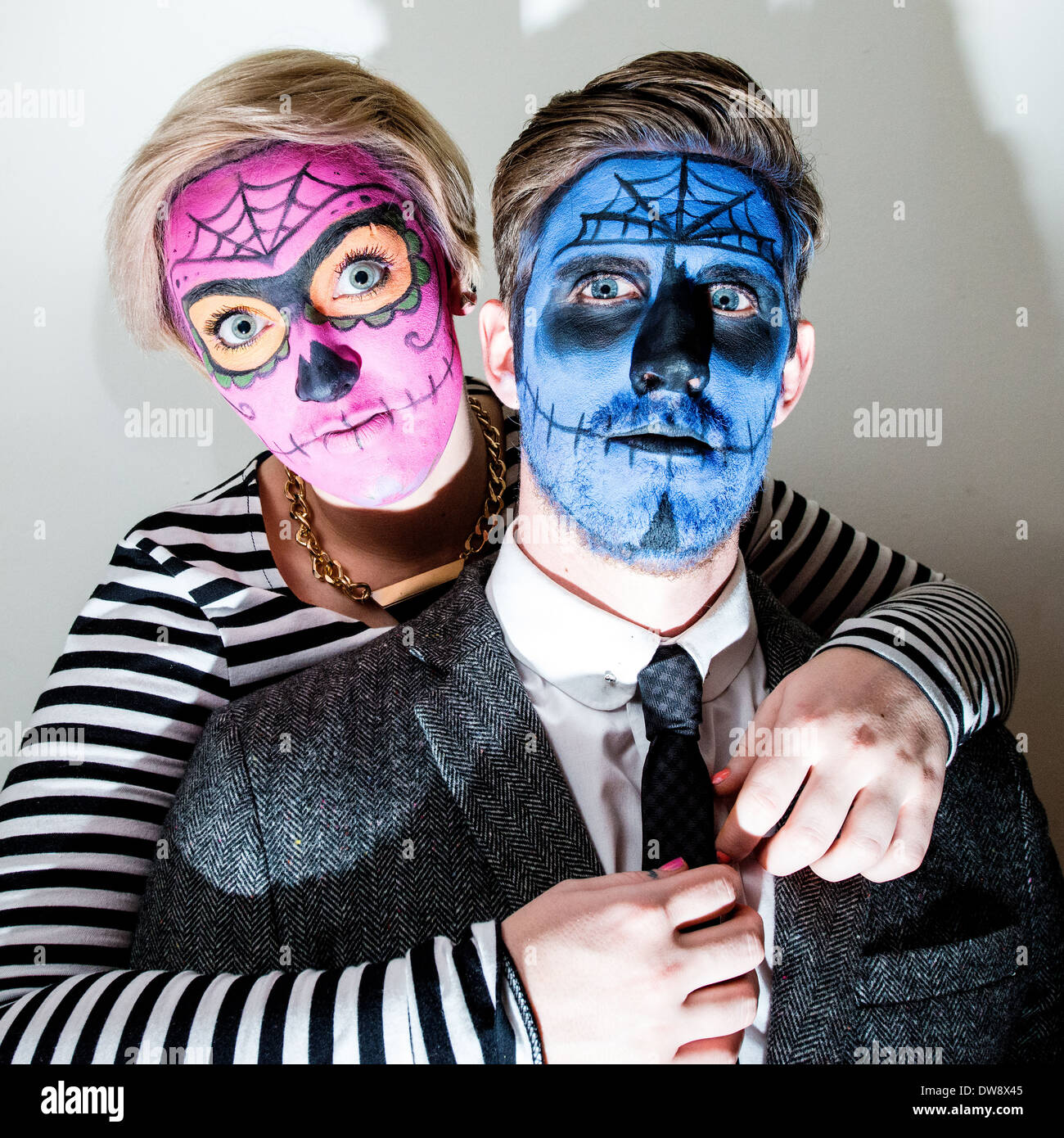 Close-Up Photo of Man With Blue Face Paint · Free Stock Photo