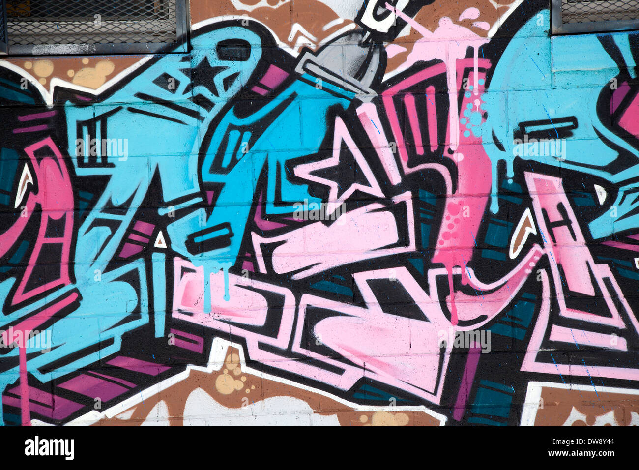 Graffiti on wall, Detroit, Michigan USA Stock Photo - Alamy