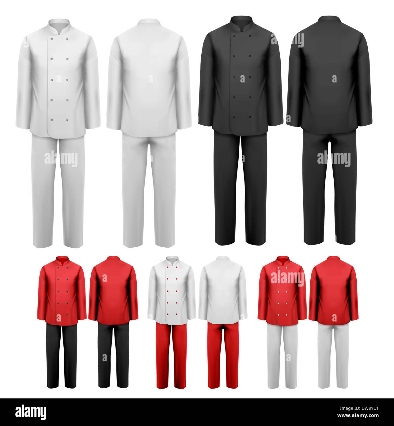 The set of various work clothes. Vector illustration Stock Photo - Alamy