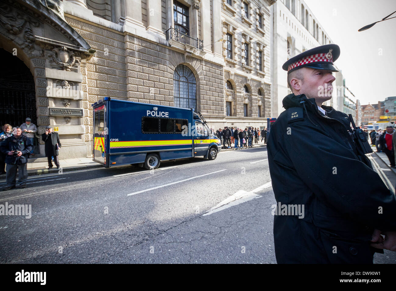 Outside Old Bailey court in London on sentencing day of Private Lee Rigby's murderers Stock Photo
