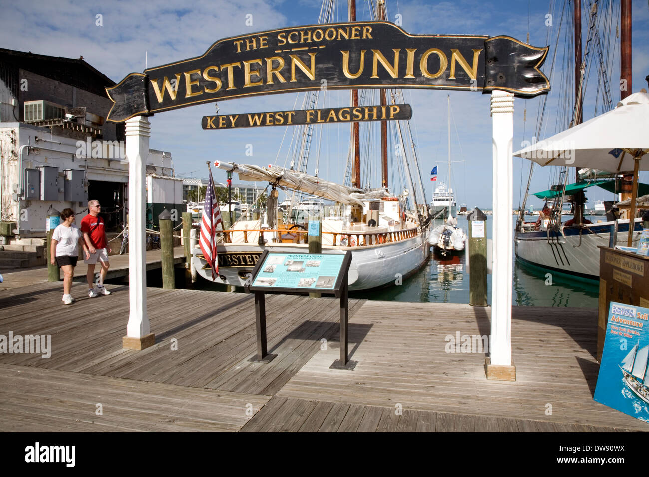 The Key West Flagship The Western Union Schooner Tied Up At The