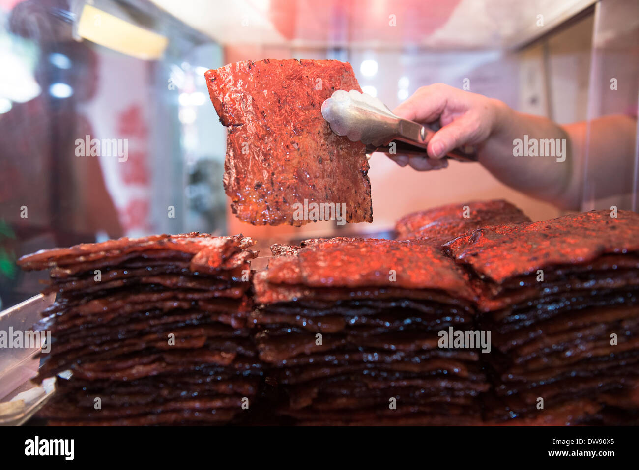Bak Wah ( bbq jerky meat ) is one of Singapore's most popular snacks