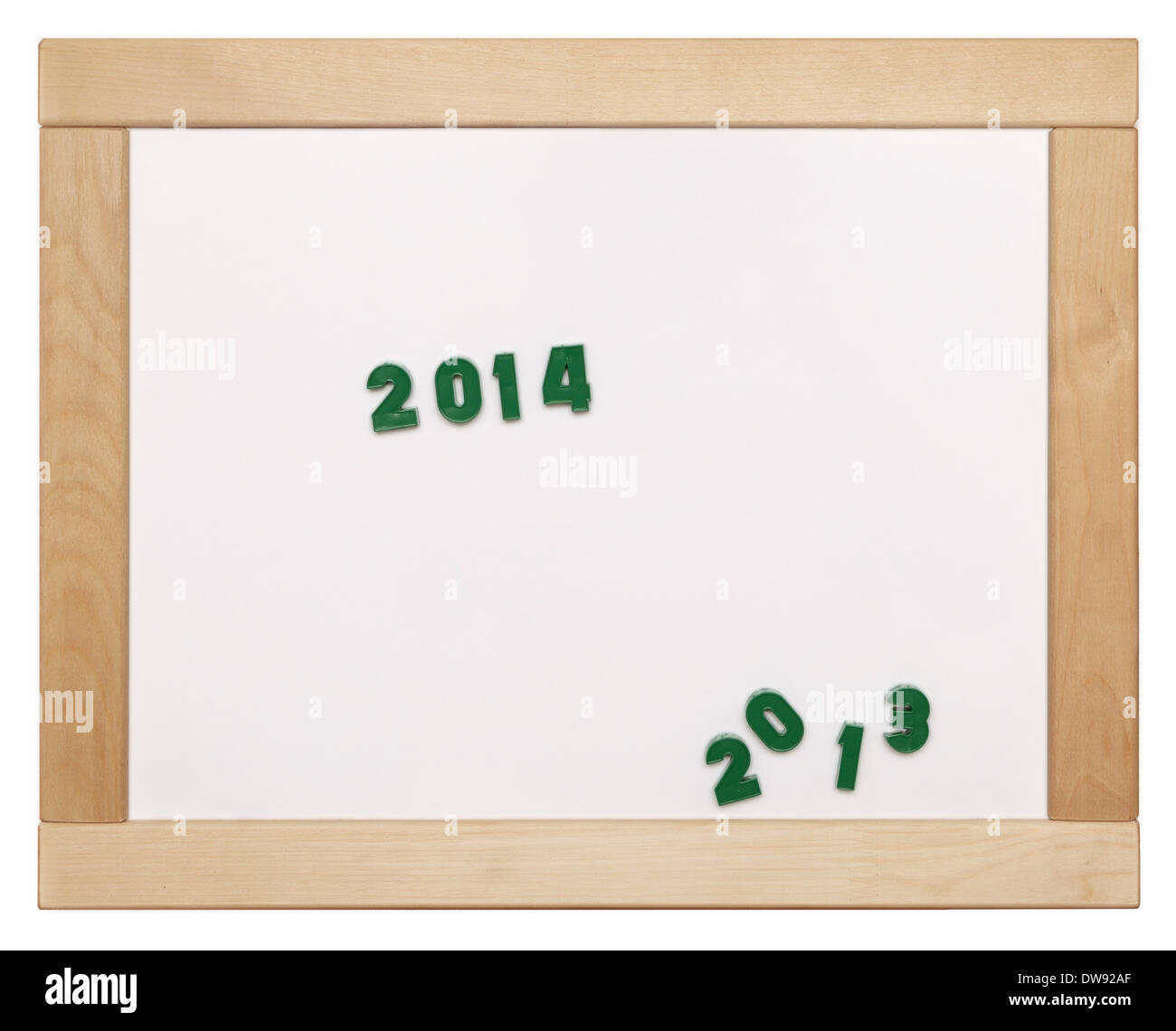 2014 on a blackboard Stock Photo