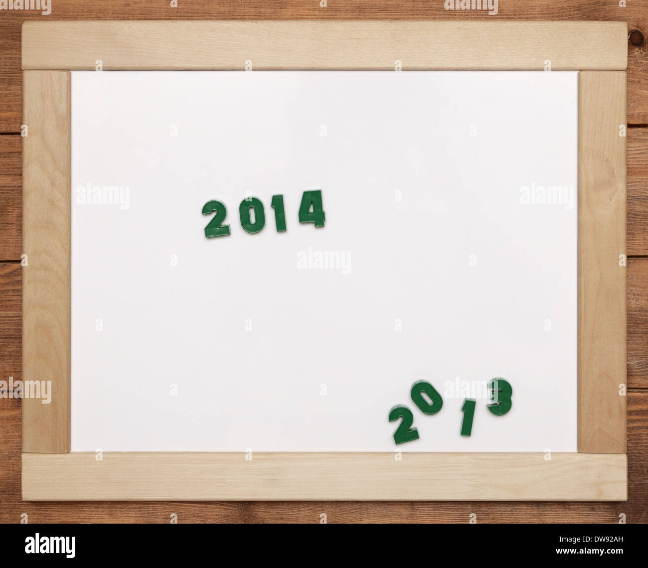 2014 on a blackboard Stock Photo