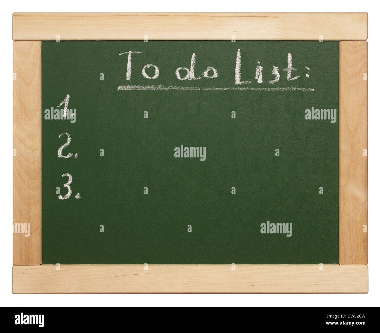 to do list on blackboard Stock Photo