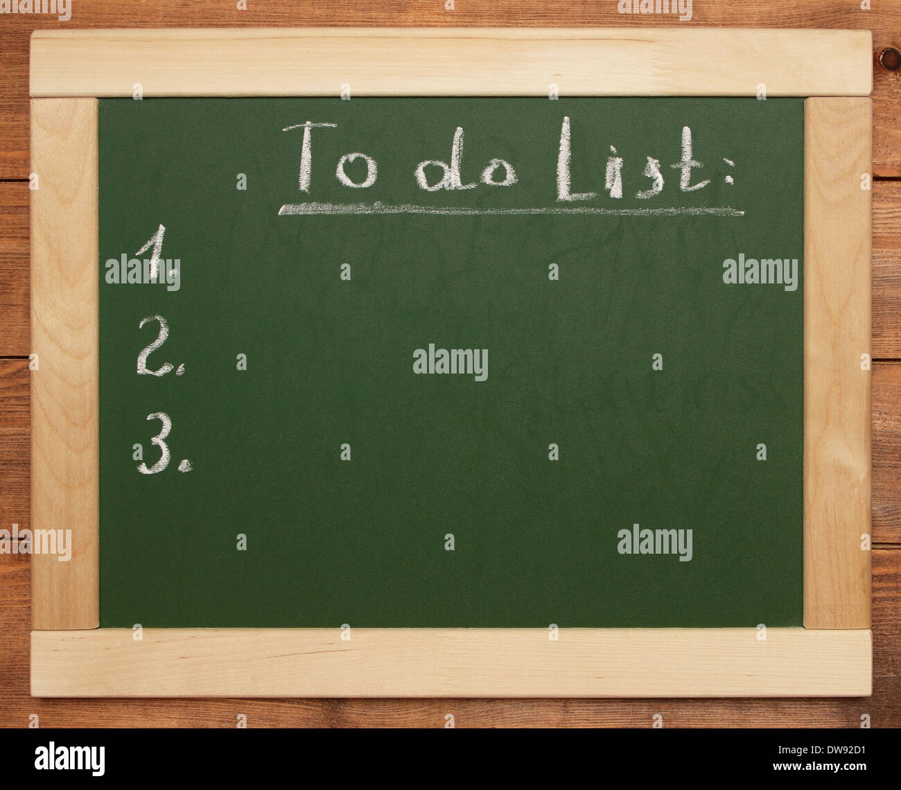 to do list on blackboard Stock Photo Alamy