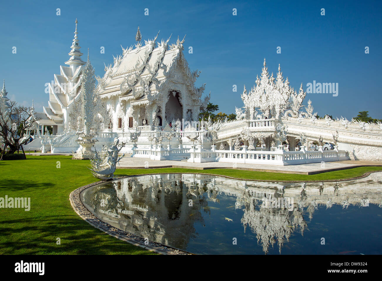 The Famous White Temple In Northern Thailand High Resolution Stock ...