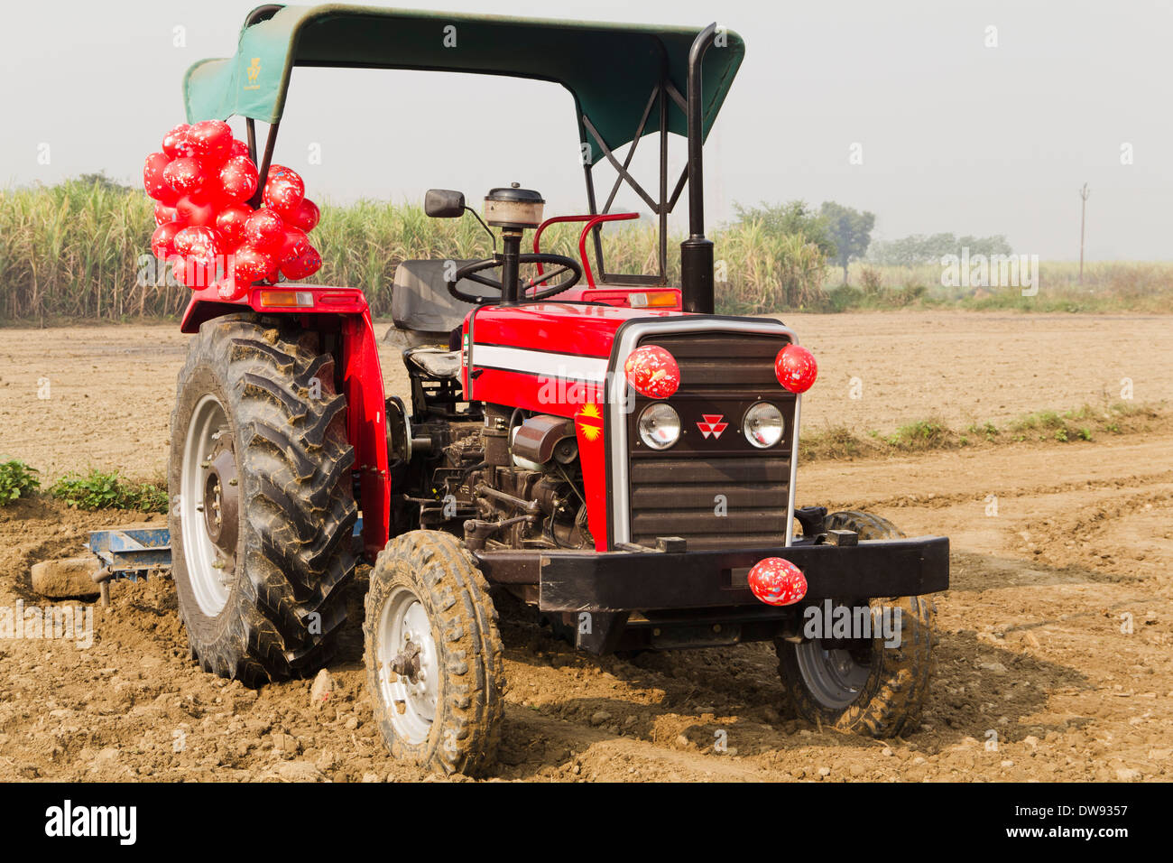 indian village Tractors Farming Stock Photo Alamy