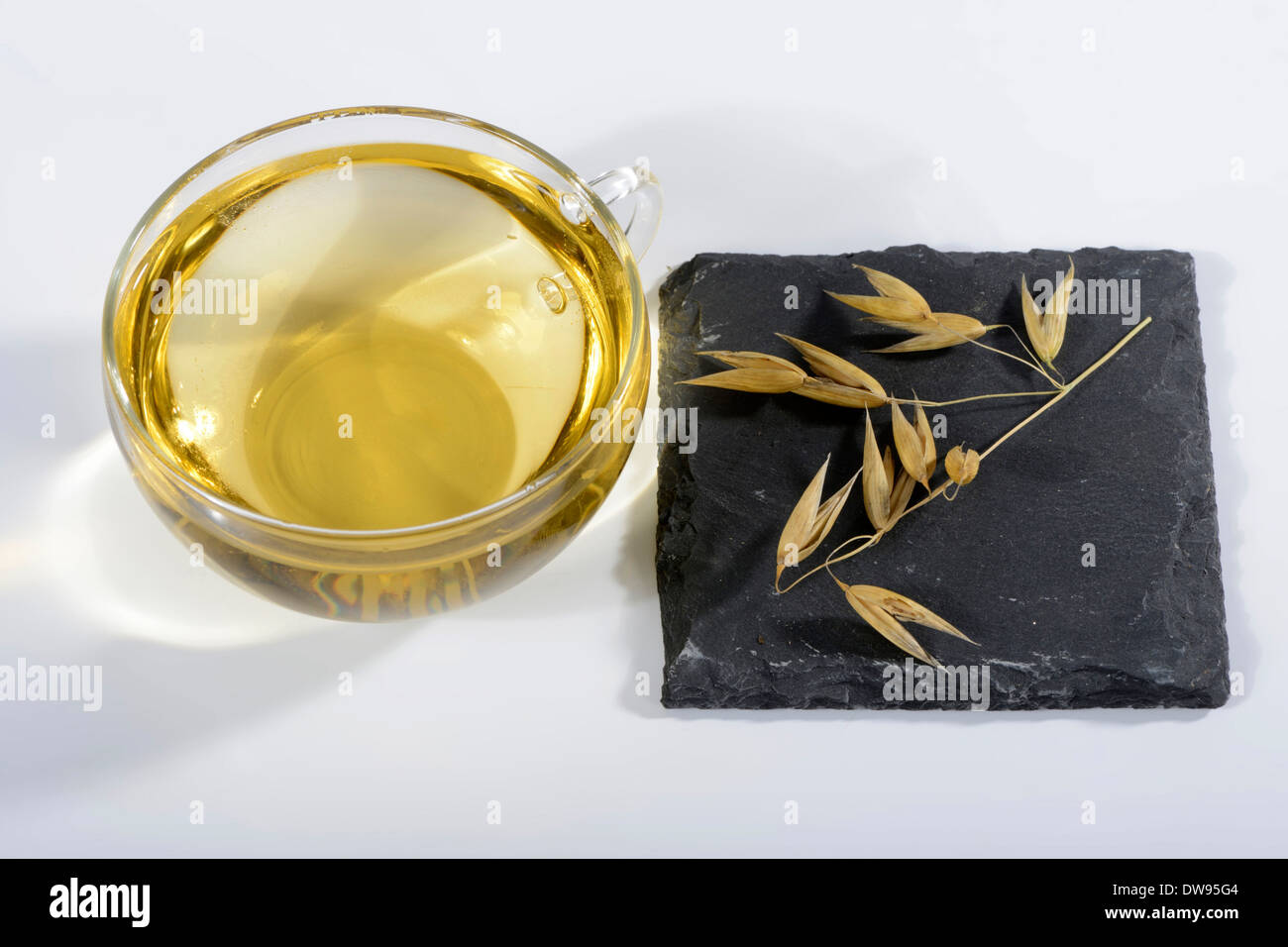 Oat straw tea Stock Photo