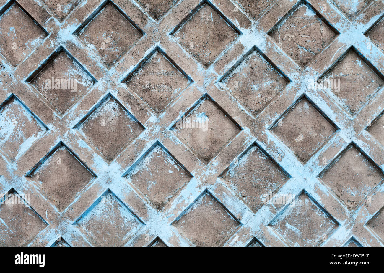 Grunge blue concrete fence background photo texture Stock Photo