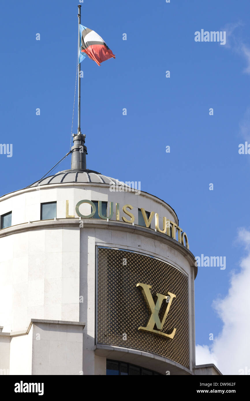 Louis Vuitton Shop front in Paris France Stock Photo