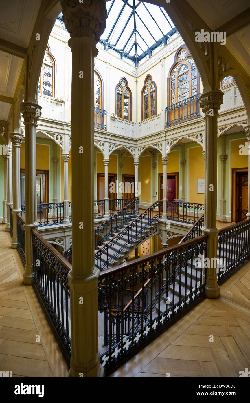 Staircase in the Archaeology Colombischlössle Museum, Freiburg im Breisgau, Baden-Württemberg, Germany Stock Photo