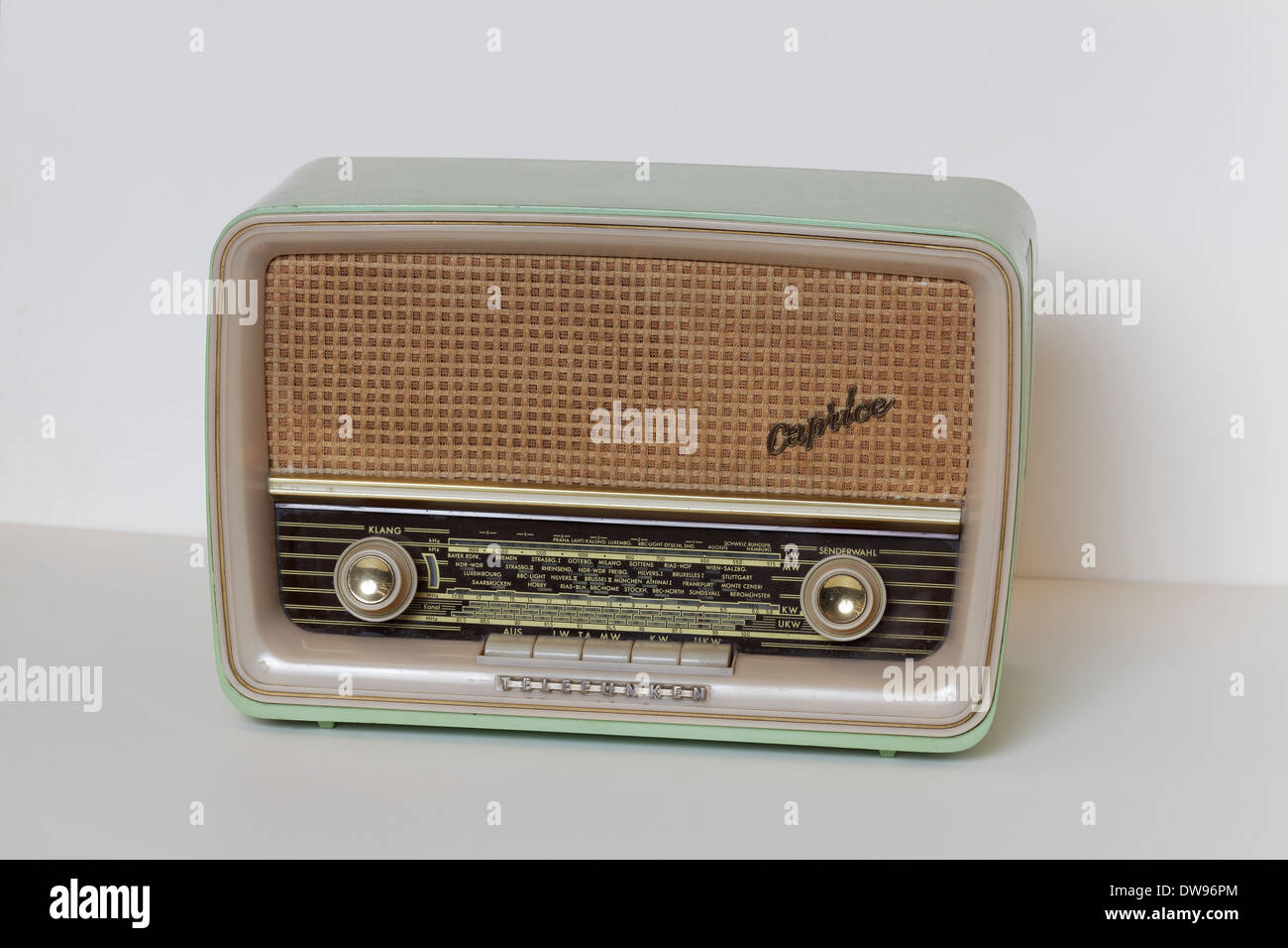 Telefunken radio from 1957, model Caprice K1151, Radio Museum Duisburg, North Rhine-Westphalia, Germany Stock Photo