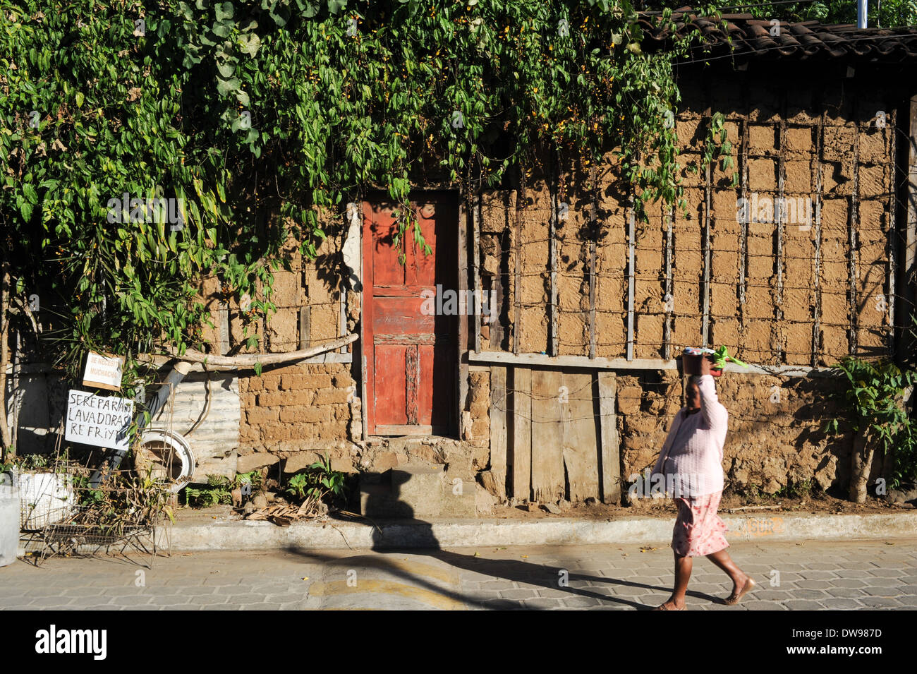 House in Concepcion de Ataco on El Salvador Stock Photo