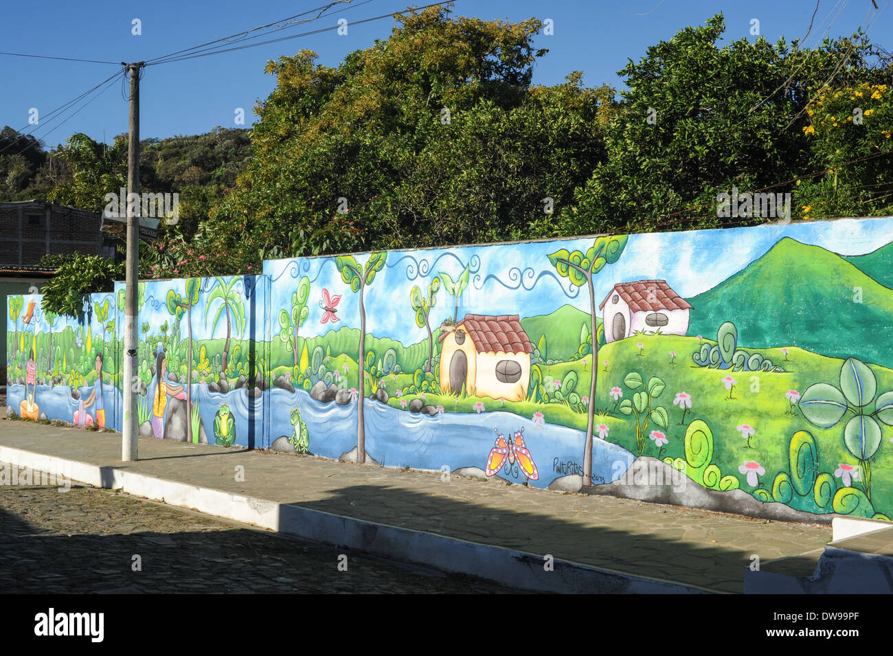 Febrary 2014 El Salvador Ataco Murals on home at Ataco in El Febrary 2014 El Salvador Ataco Murals on home at Ataco in El