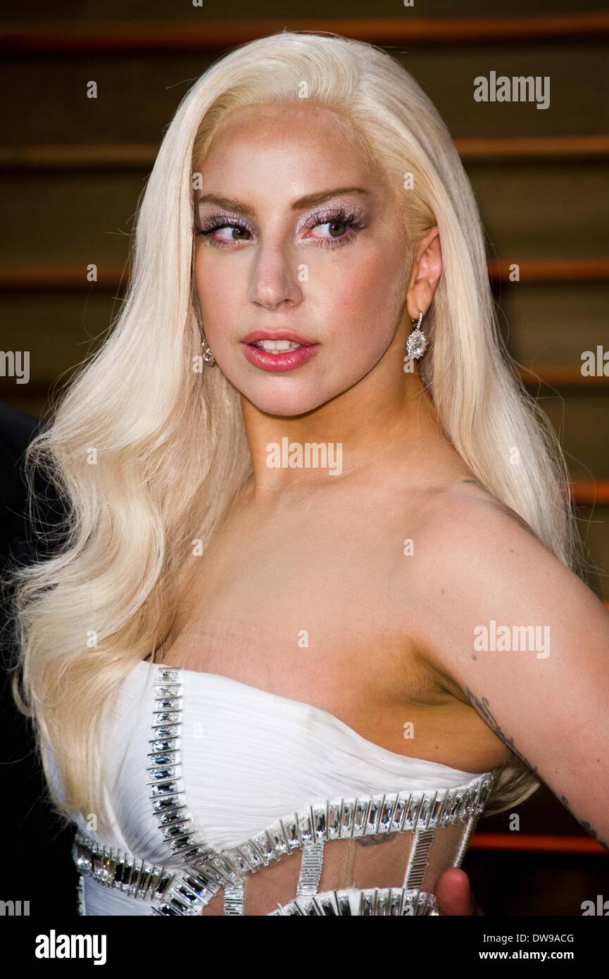 LADY GAGA 2014 VANITY FAIR LOS ANGELES  USA 03 March 2014 Stock Photo