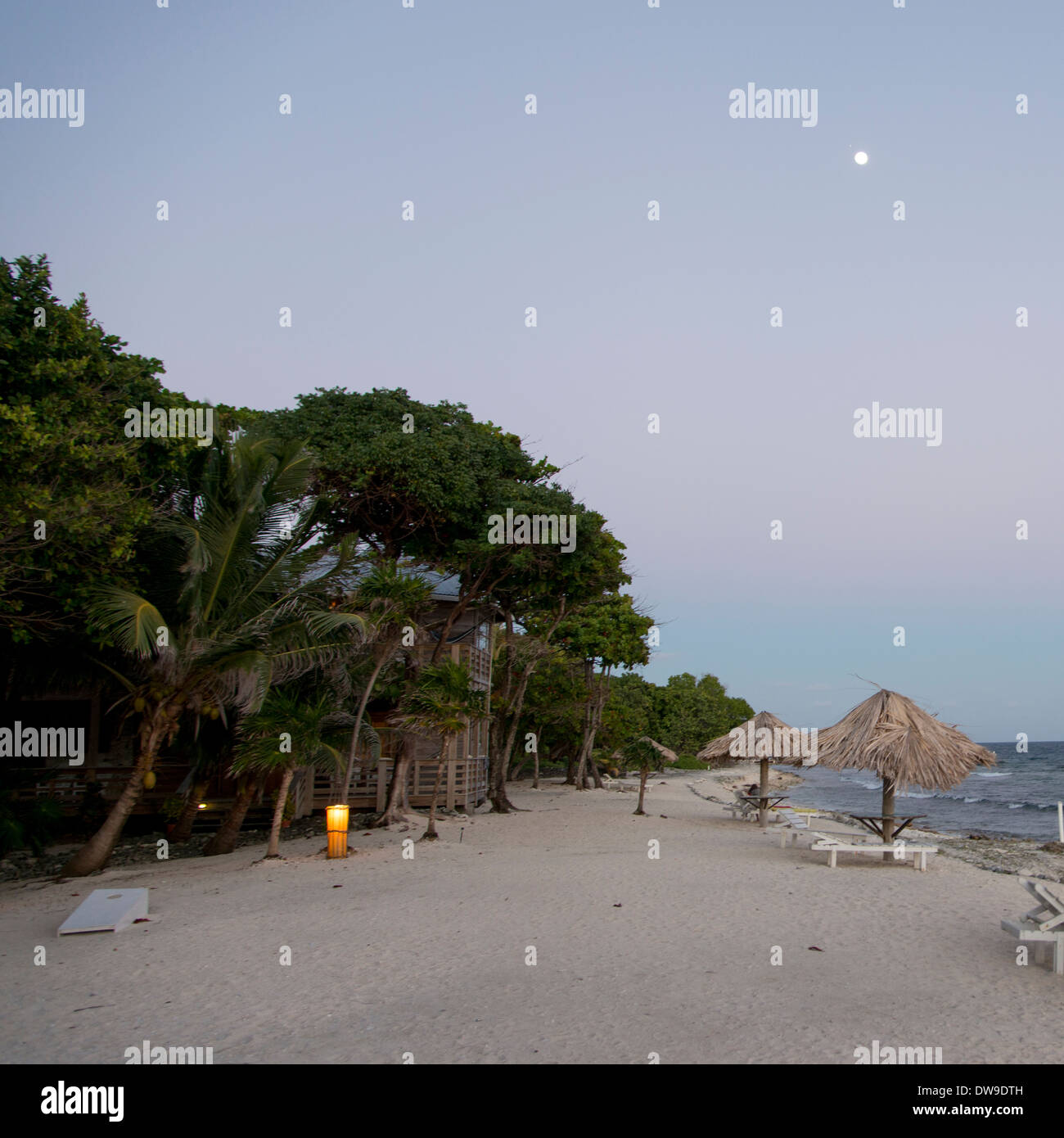 Tourist resort at the coast Bay Islands Honduras Stock Photo Alamy