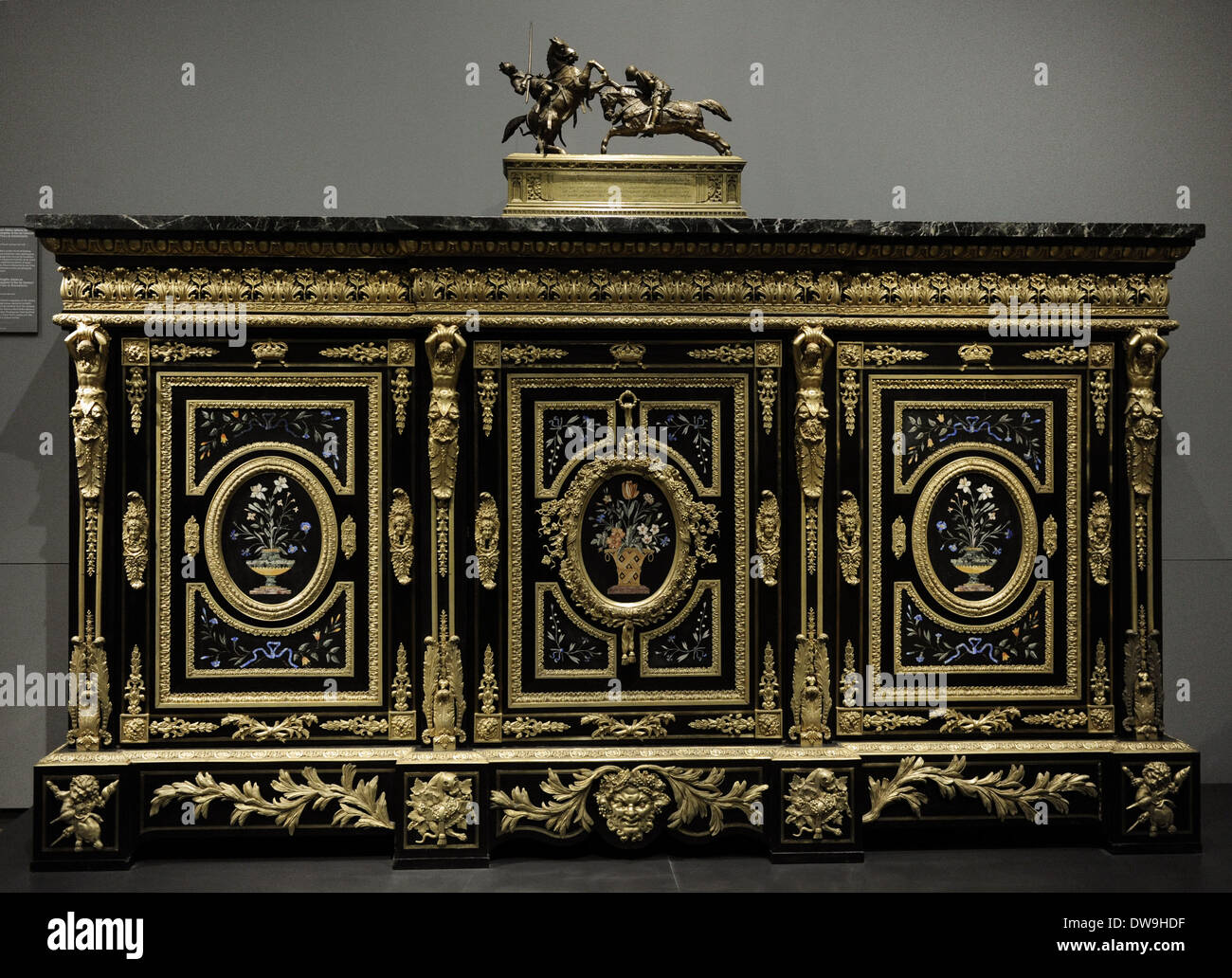 Three-door cabinet, c. 1835-1838. Anonymous. Rijksmuseum. Amsterdam. Holland. Stock Photo