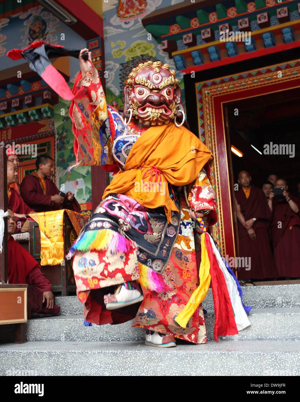 Kathmandu, Nepal. 4th Mar, 2014. An actor from Sherpa Community ...