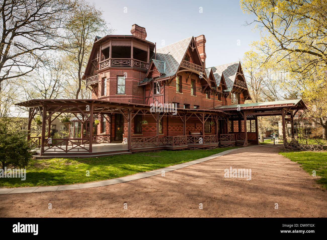 Mark Twain House, Hartford, Connecticut, USA. Stock Photo