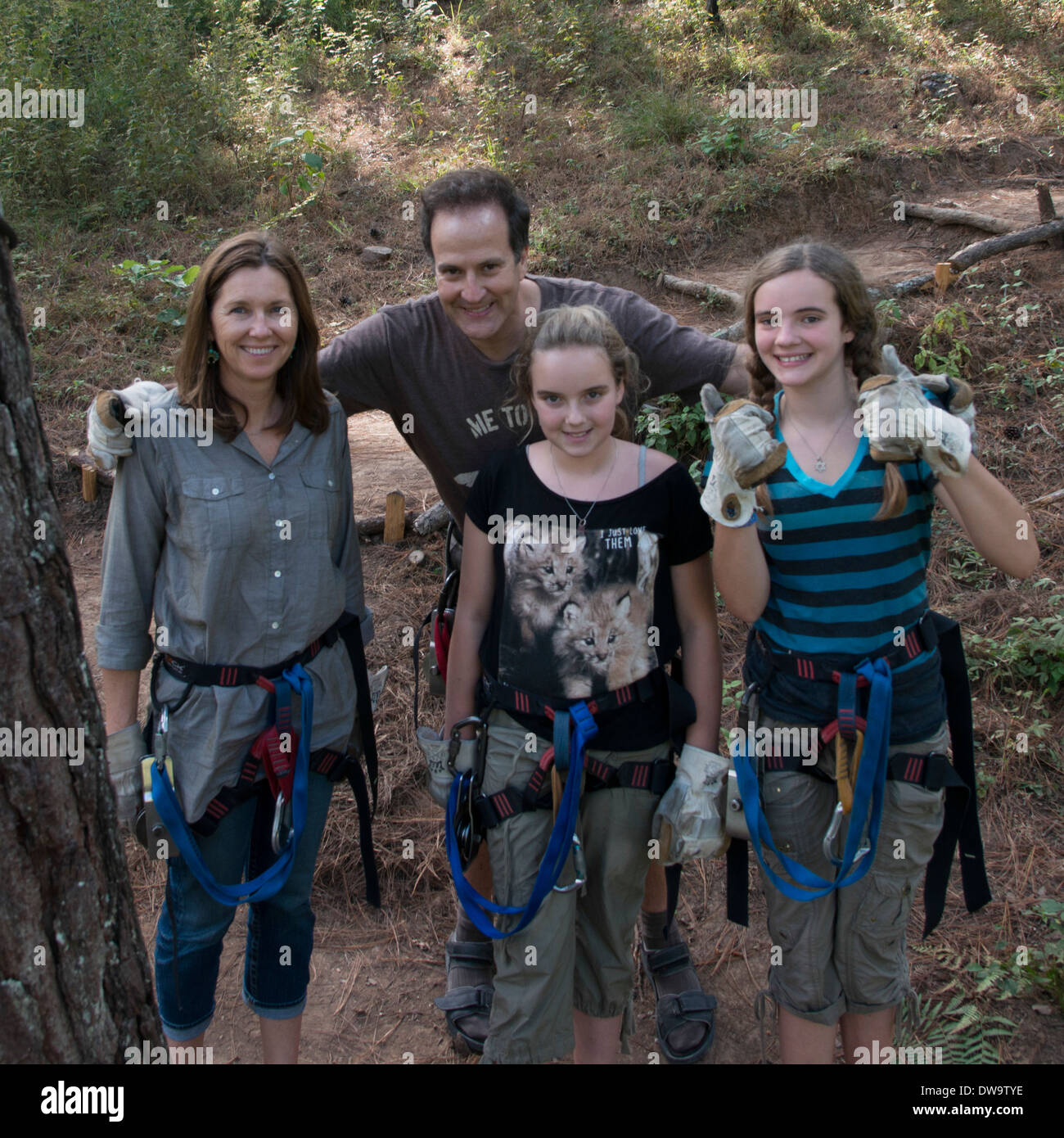 Portrait of a couple standing with their children Copan Copan Ruinas Copan Department Honduras Stock Photo