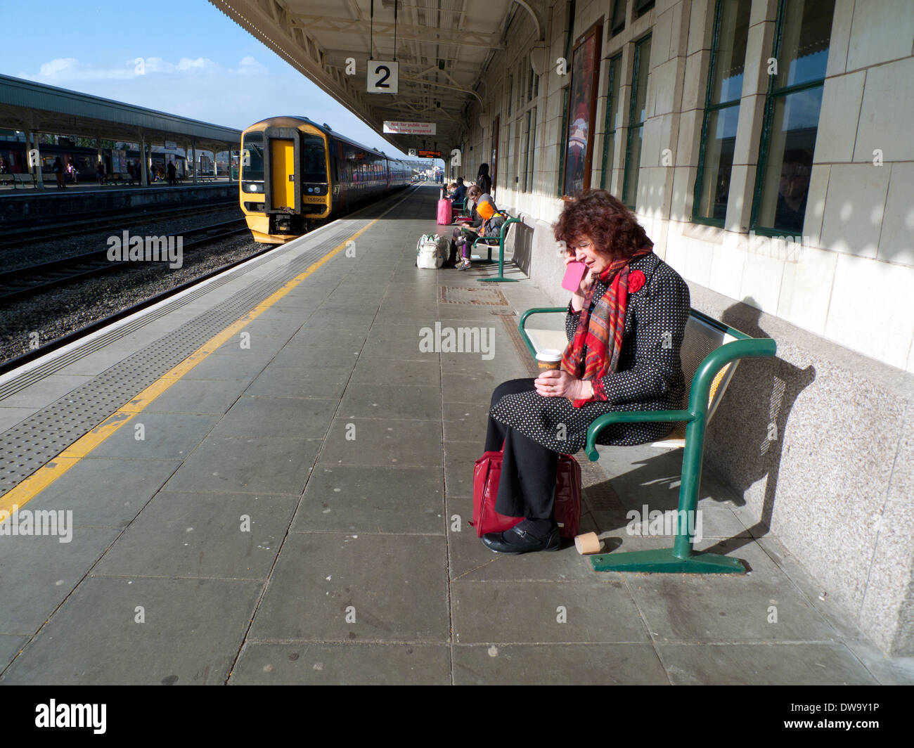 Mature woman on train station hi-res stock photography and images - Alamy
