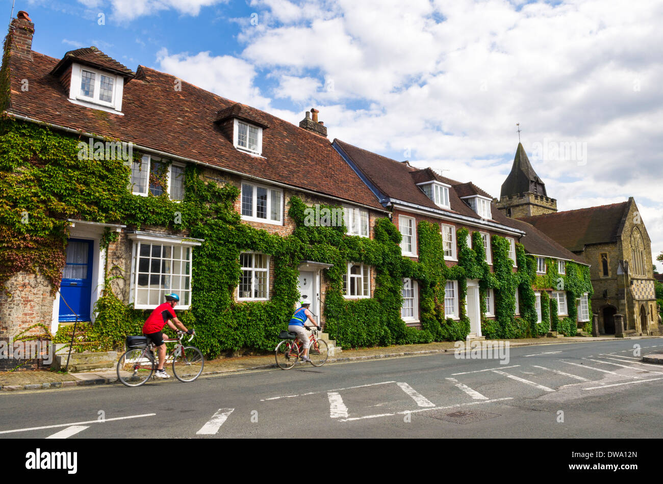 Cottages in the market town of Midhurst, West Sussex, England Stock