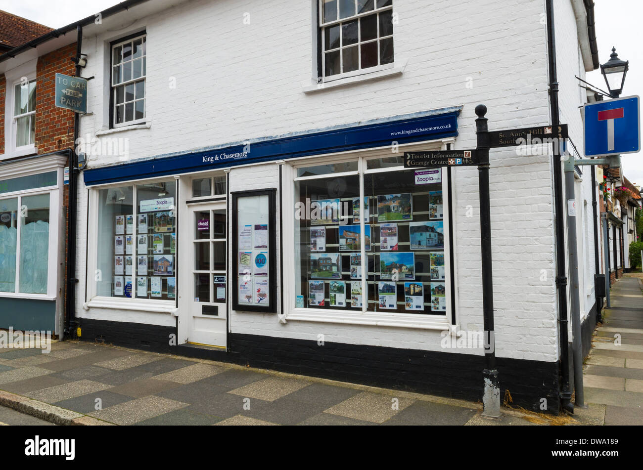An estate agents shop in the market town of Midhurst, West Sussex