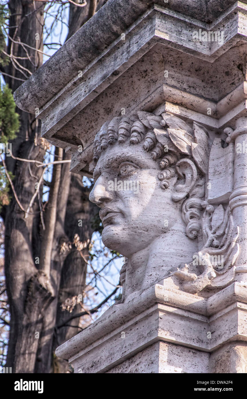 Close up of a statue in Rome, Italy. Stock Photo