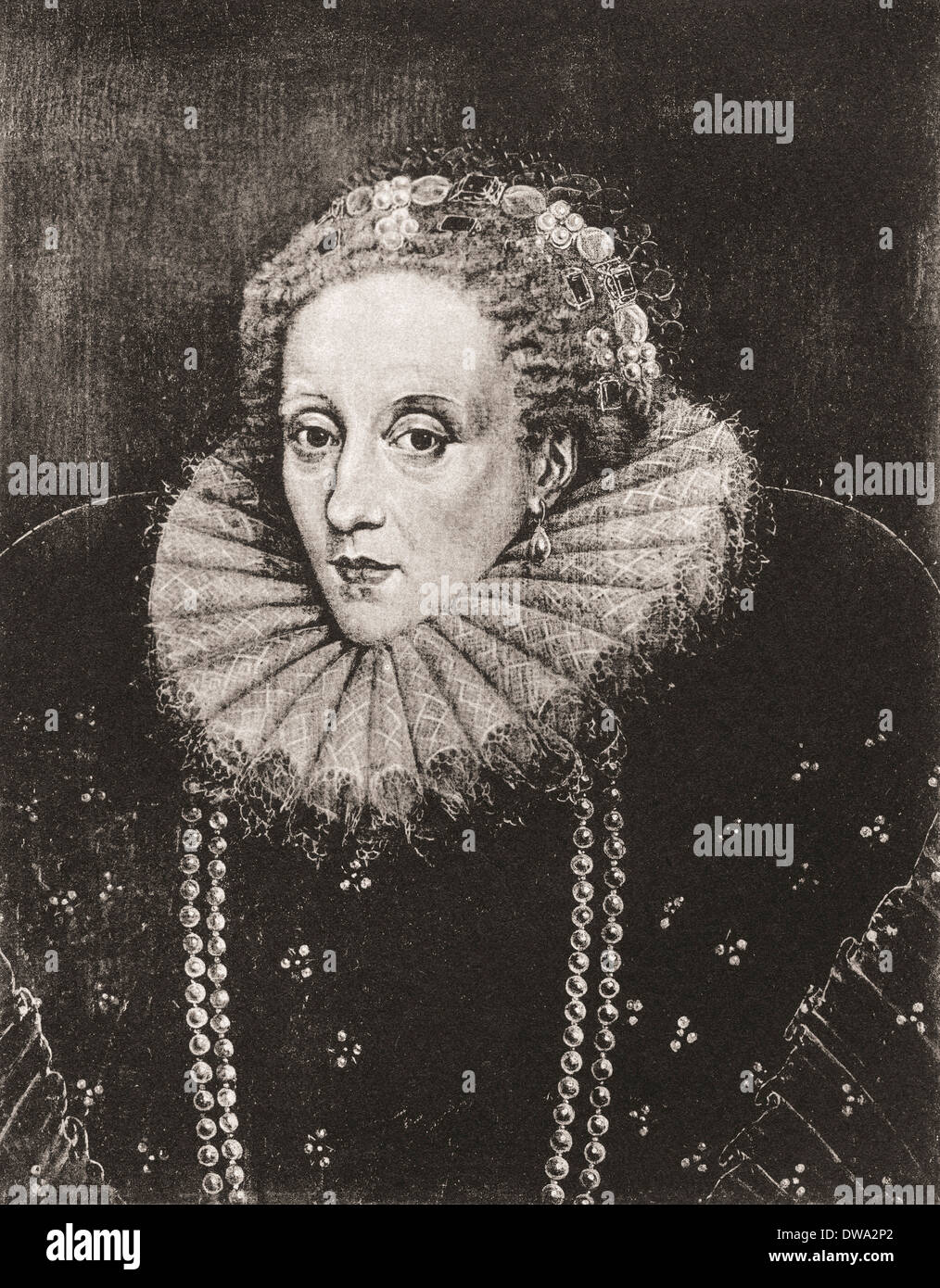 Elizabeth I, 1533 – 1603. Queen regnant of England and Ireland. Stock Photo