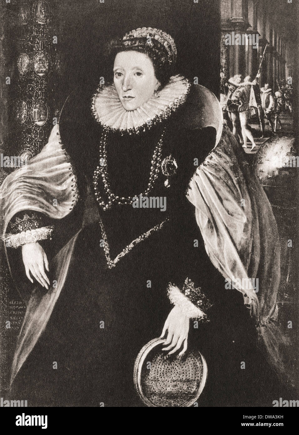 Elizabeth I, 1533 – 1603,  Queen regnant of England and Ireland. Stock Photo