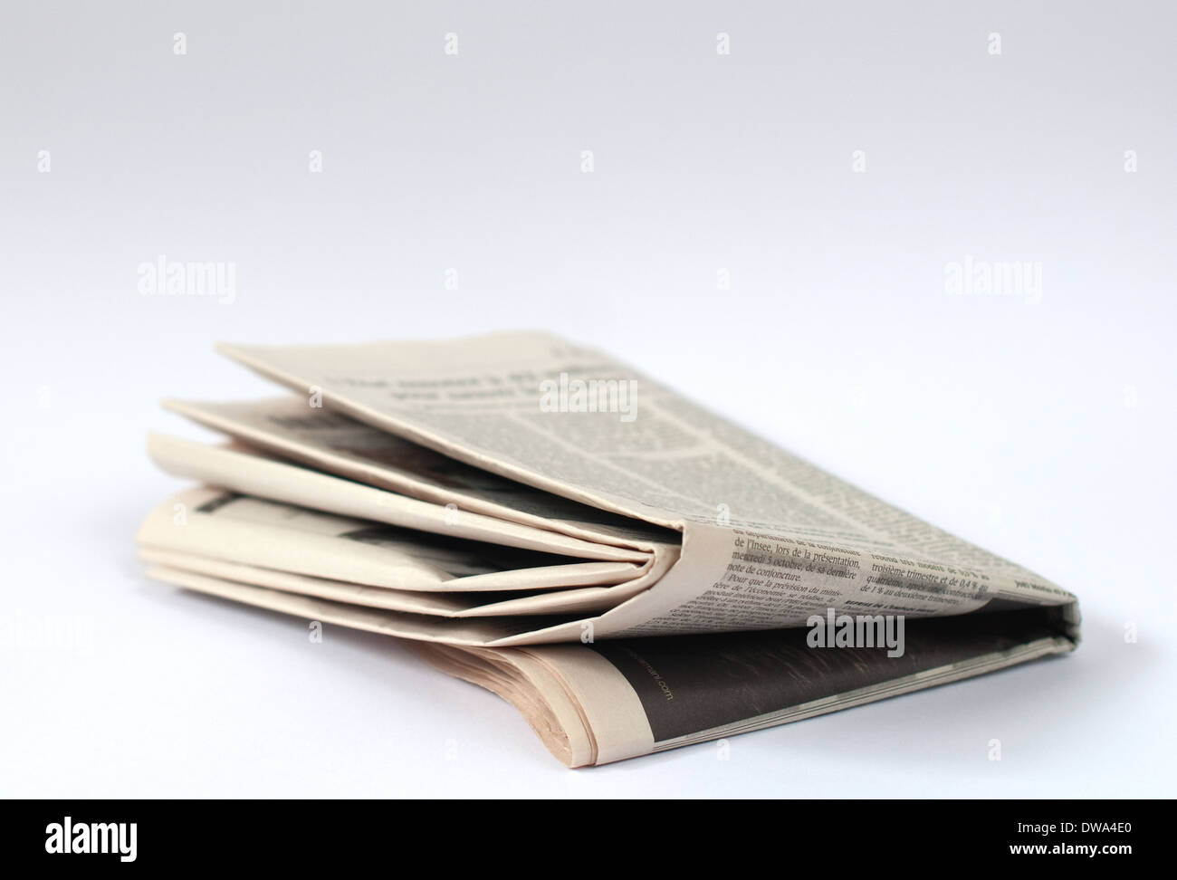 Newspaper on a neutral background Stock Photo Alamy