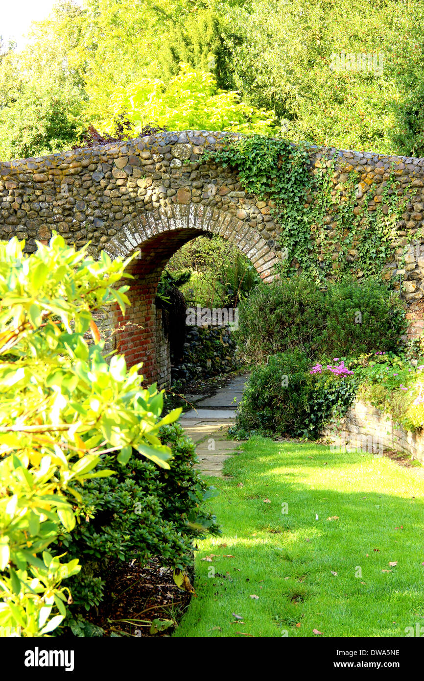 Enchanting garden arch Stock Photo