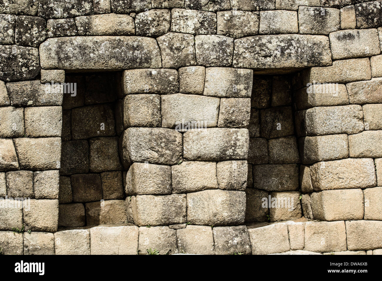 View of the ancient Inca City of Machu Picchu. The 15-th century Inca ...