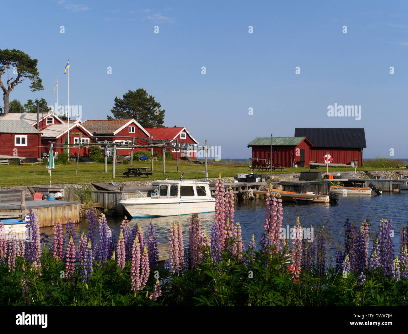 agö hamn, agön, island in gulf of bothnia, gävleborgs län, hälsingland, sweden Stock Photo